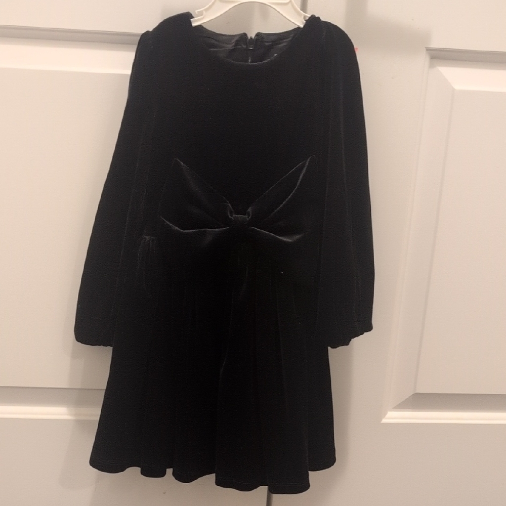 Bardot JuniorElegant Black Velvet Dress with Bow